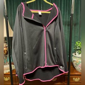 Livi Active Black Hoodie with Pink Accents